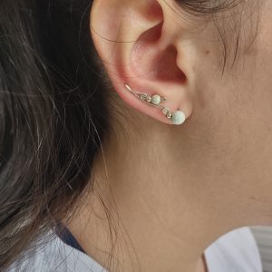 Sterling Silver Ear Climbers – rght ear